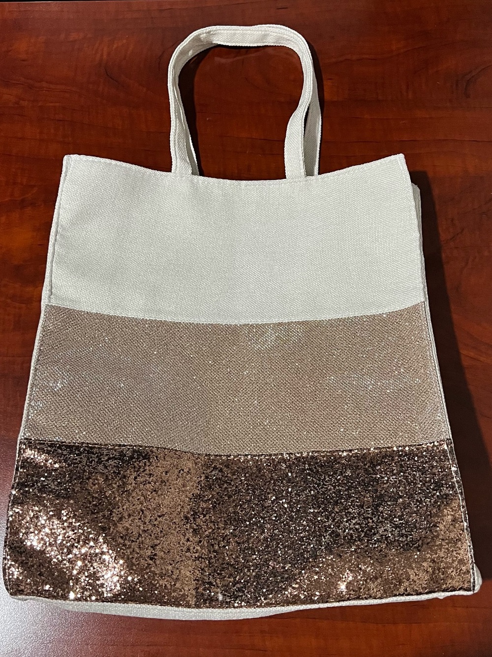 Clarins Tote Bag with Glitter Accent